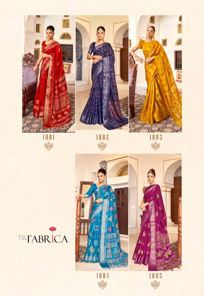 The Fabrica Shades Fancy Festival Wear Designer Latest Cotton Saree Collection

